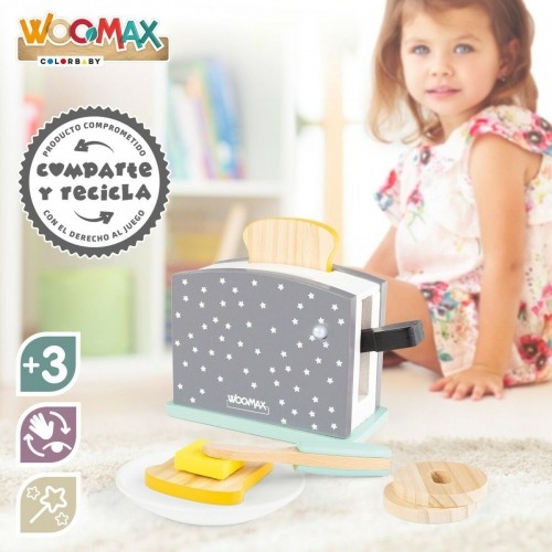 Toy toaster Woomax 8 Pieces 19,5 x 12,5 x 8 cm (4 Units) image 4