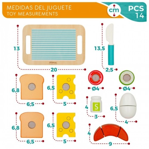 Toy Food Set Woomax Breakfast 14 Pieces (4 Units) image 4