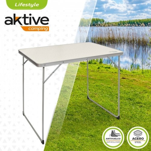 Folding Table Aktive White 80 x 70 x 60 cm (4 Units) image 4