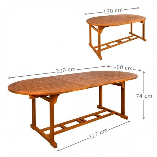 Izvelkams galds Aktive 200 x 74 x 90 cm Akācija image 4