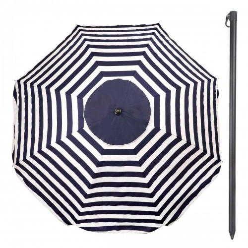 Пляжный зонт Aktive Синий/Белый 240 x 222 x 240 cm Металл (4 штук) image 4