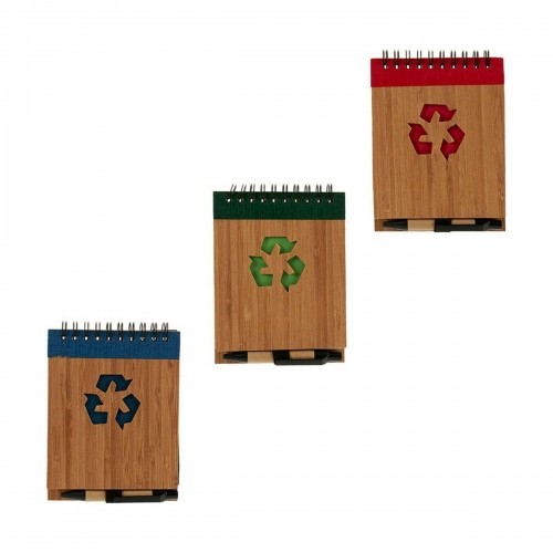 Spiral Notebook with Pen Bamboo 1 x 10 x 13 cm (24 Units) image 4
