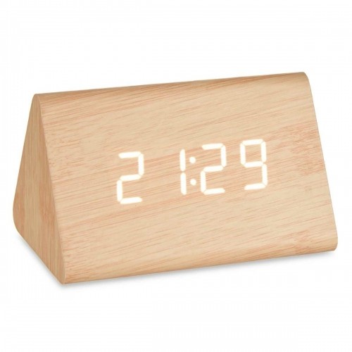 Table-top Digital Clock Brown PVC MDF Wood 11,7 x 7,5 x 8 cm (12 Units) image 4