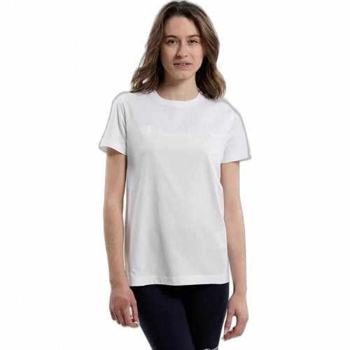 Women’s Short Sleeve T-Shirt Champion Crewneck  White image 4