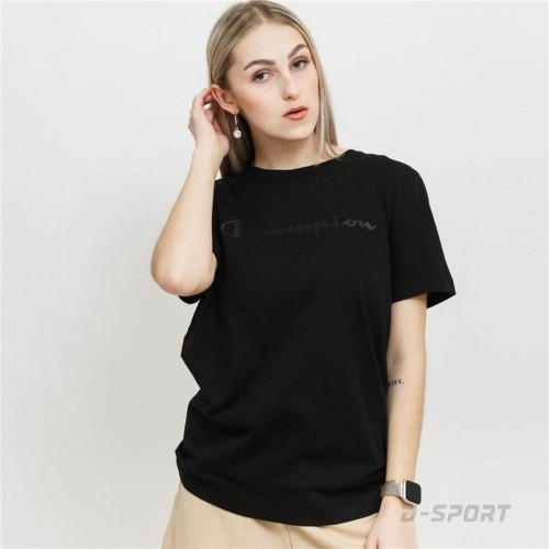 Women’s Short Sleeve T-Shirt Champion Crewneck  Black image 4