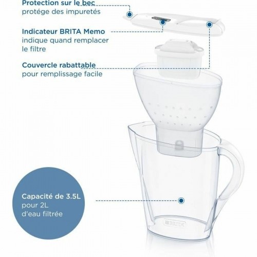 Filtrēšanas krūze Brita Marella XL Balts 3,5 L image 4