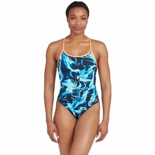 Women’s Bathing Costume Zoggs Sprintback Black image 4