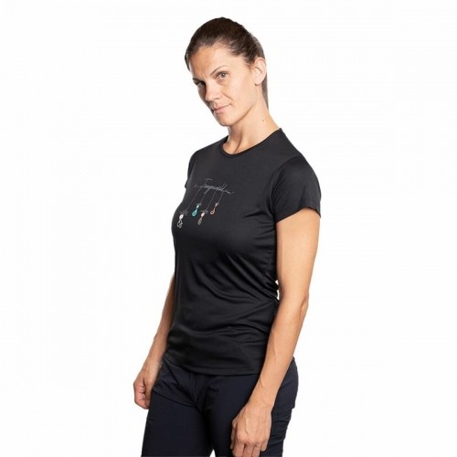 Sieviešu Krekls ar Īsām Piedurknēm Trangoworld Zalabi Kalns Melns image 4