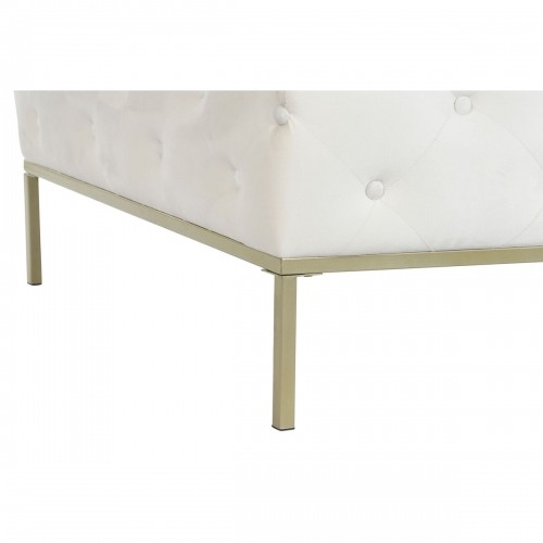 Bench DKD Home Decor White Golden Metal 100 x 100 x 45 cm image 4