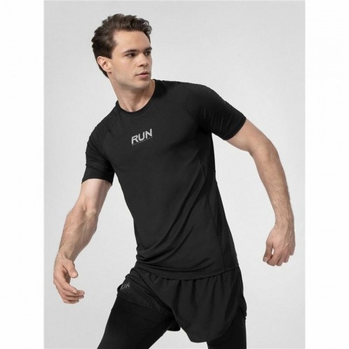 Men’s Short Sleeve T-Shirt 4F Run Black image 4