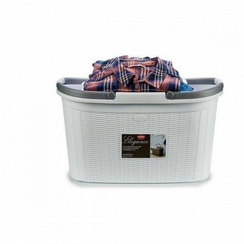 Laundry Basket Stefanplast Elegance Plastic 35 L 57,5 x 29 x 36,5 cm (15 Units) image 4