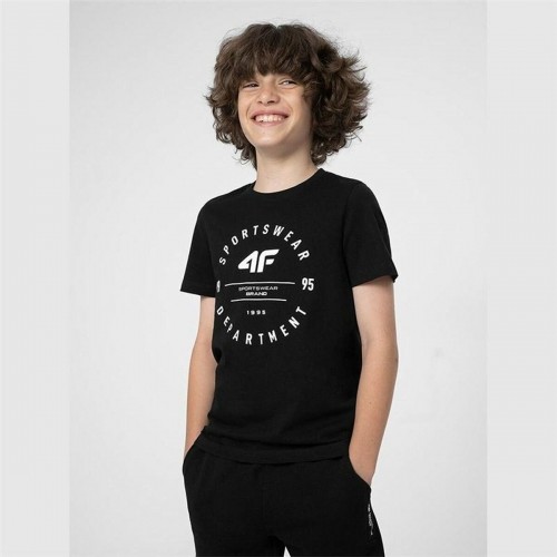 Children’s Short Sleeve T-Shirt 4F M294 Deep Black image 4