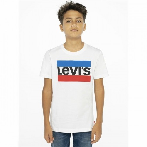 Bērnu Krekls ar Īsām Piedurknēm Levi's Sportswear Logo Balts image 4