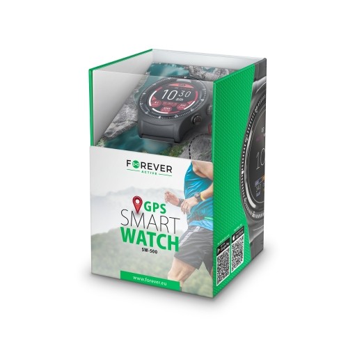 Forever Smart SW-500 Легкий и Умный Браслет для спорта GPS | Пульсометр | IP66 | BT 4.0 | Gorilla Glass | Черный image 4