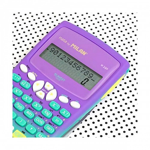 Scientific Calculator Milan M240 Sunset  Turquoise Lilac 16,7 x 8,4 x 1,9 cm image 4