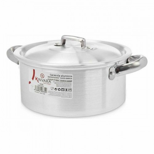 Casserole with lid Silver Aluminium (10 Units) image 4