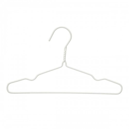 Kipit Apģērbu pakaramo komplekts Bērnu 30 x 18 x 1 cm Balts Metāls Silikona (24 gb.) image 4