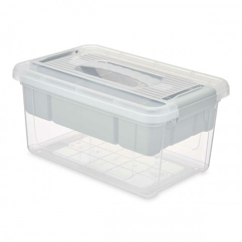 Multi-use Box Grey Transparent Plastic 5 L 29,5 x 14,5 x 19,2 cm (6 Units) image 4