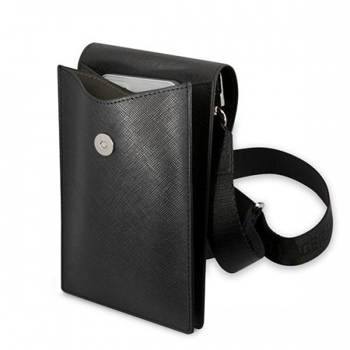 Karl Lagerfeld Saffiano Rue Saint Guillaume Wallet Phone Bag Black image 4