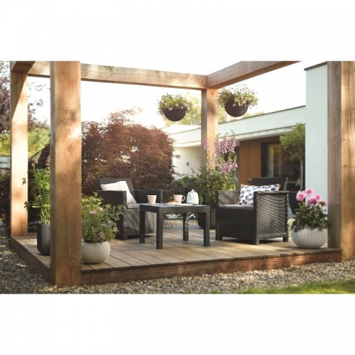 Keter Комплект садовой мебели Elodie Balcony Set со столом Классический серый image 4