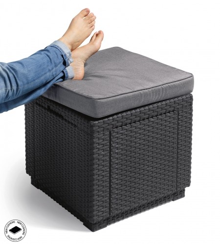 Keter Садовый стул / ящик для хранения Куб с подушкой серый image 4