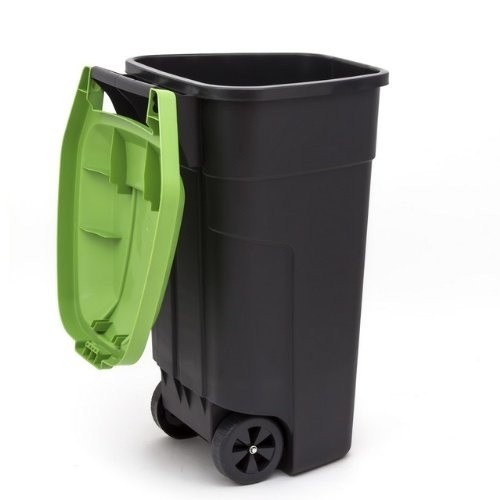 Keter Контейнер для мусора на колесах 110L черный / зеленый image 4