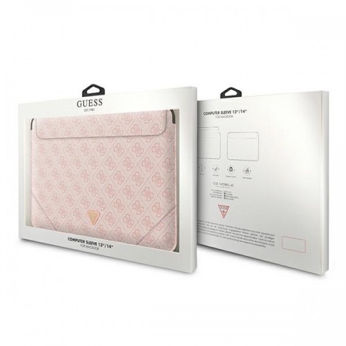 Guess Sleeve GUCS14P4TP 13|14" rożowy |pink 4G Uptown Triangle logo image 4