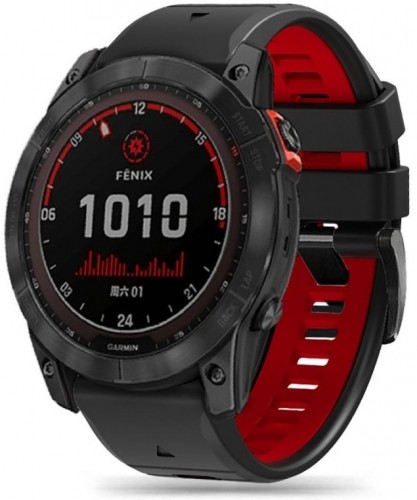 Tech-Protect watch strap IconBand Pro Garmin fenix 3/5X/3HR/5X Plus/6X/6X Pro/7X, black/red image 4