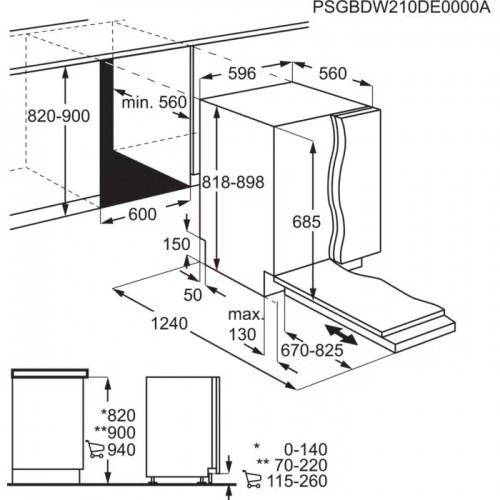 Electrolux trauku mazgājamā mašīna (iebūv.), 60 cm - EEG68520W image 4
