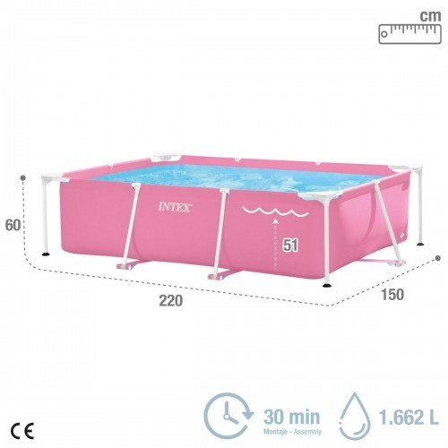 Detachable Pool Intex Small Frame Familiar 28266NP Pink 220 x 60 x 150 cm image 4