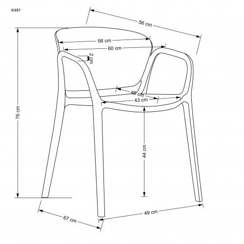 Halmar K491 chair, black image 4