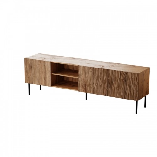 Halmar JUNGLE TV stand wotan oak mat/ black mat image 4