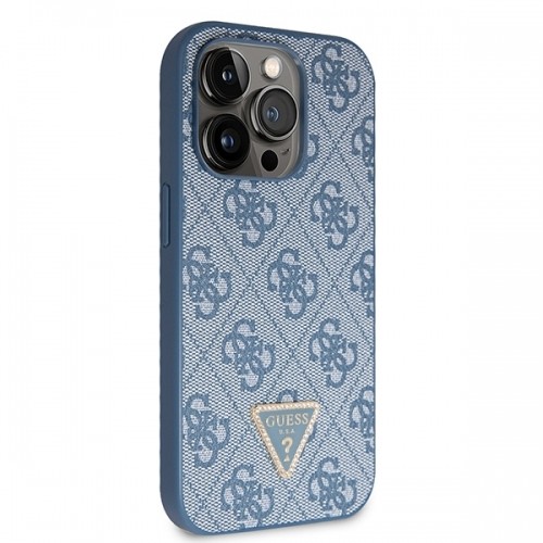 Guess GUHCP15LP4TDSCPB iPhone 15 Pro 6.1" niebieski|blue hardcase Crossbody 4G Metal Logo image 4