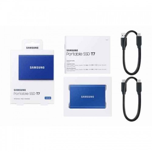 Ārējais cietais disks Samsung Portable SSD T7 Zils 500 GB SSD image 4
