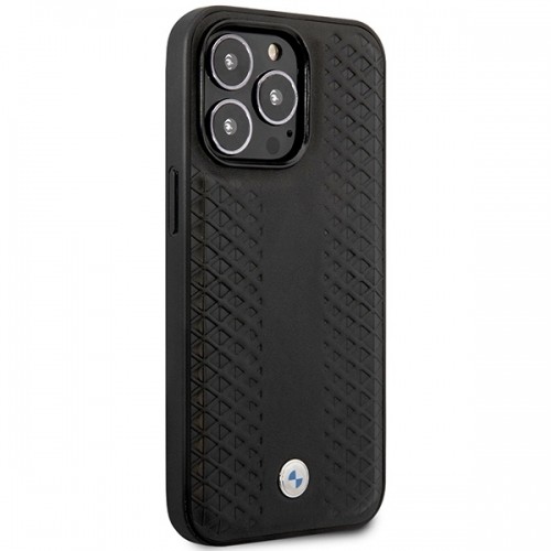 Etui BMW BMHMP14L22RFGK iPhone 14 Pro 6,1" czarny|black Leather Diamond Pattern MagSafe image 4