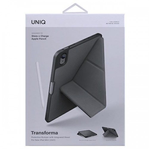 UNIQ etui Transforma iPad Mini (2021) Antimicrobial szary|charcoal grey image 4