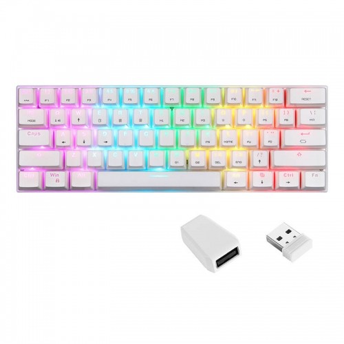 Wireless mechanical keyboard Motospeed SK62 White (blue switch) image 4