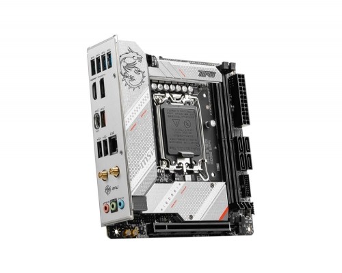 Mainboard|MSI|Intel B760 Express|LGA1700|Mini-ITX|Memory DDR5|Memory slots 2|1xPCI-Express 16x|2xM.2|1xHDMI|1xDisplayPort|2xUSB 2.0|5xUSB 3.2|1xUSB-C|1xRJ45|3xAudio port|MPGB760IEDGEWIFI image 4