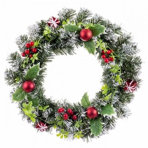 Bigbuy Christmas Ziemassvētku vainags Sarkans Daudzkrāsains Plastmasa 40 cm image 4