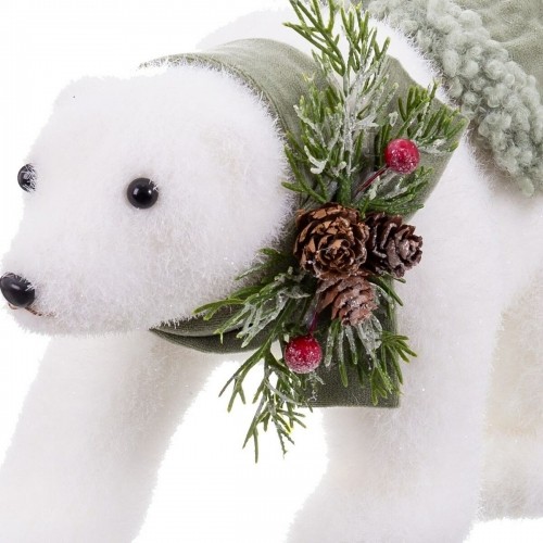 Christmas bauble White Multicolour Plastic Polyfoam Fabric Bear 13 x 32 x 15 cm image 4