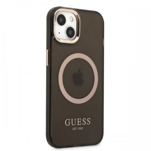 Guess Translucent MagSafe Compatible Case for iPhone 13 Black image 4