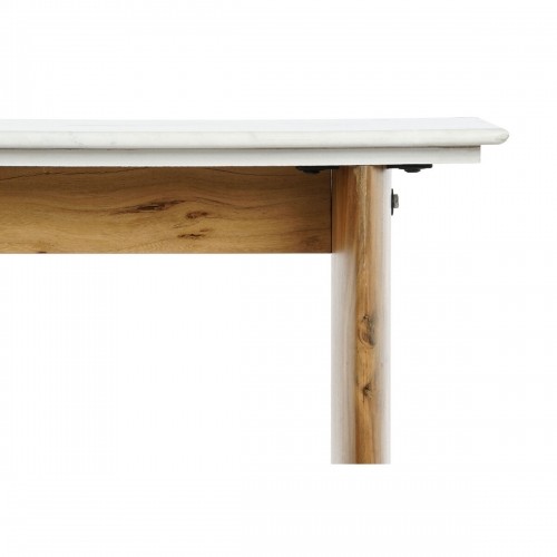 Вспомогательный стол Home ESPRIT Белый Коричневый Мрамор Древесина манго 120 x 38 x 77 cm image 4