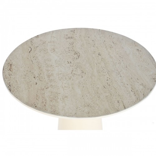 Side table Home ESPRIT White Beige Light brown Metal Ceramic 40 x 40 x 72 cm image 4