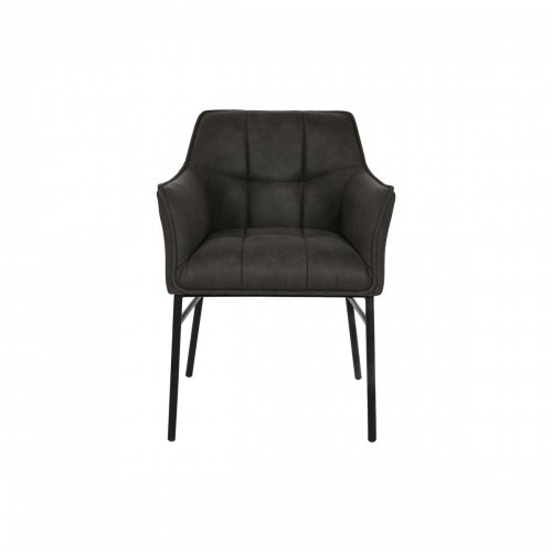 Chair DKD Home Decor Black Dark brown Dark grey 60 x 60 x 84 cm image 4
