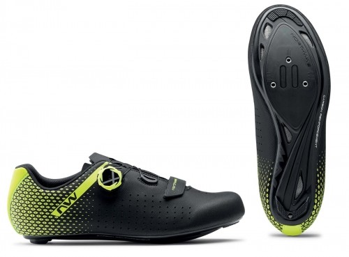 Velo apavi Northwave Core Plus 2 Road black-yellow fluo-44 image 4