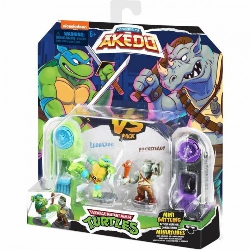 Combat figures Teenage Mutant Ninja Turtles Legends of Akedo: Leonardo vs Rocksteady image 4