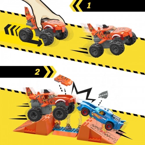 Строительный комплект Hot Wheels Mega Construx - Smash & Crash Shark Race 245 Предметы image 4