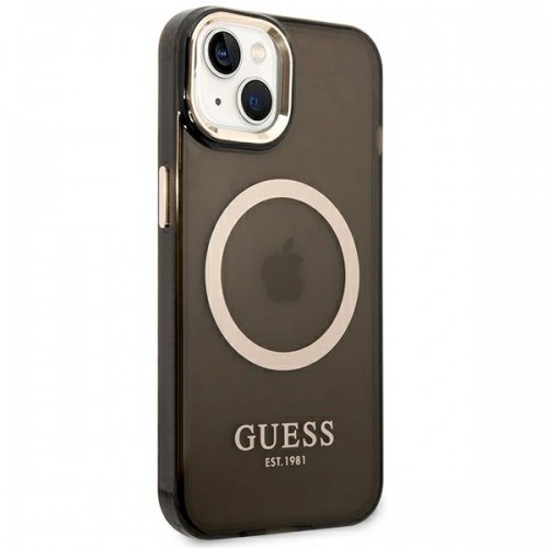 Guess Translucent MagSafe Compatible Case for iPhone 14 Black image 4