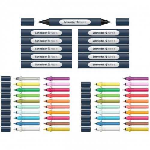 Set of Felt Tip Pens Schneider PAINT-IT 040 Multicolour 52 Pieces image 4