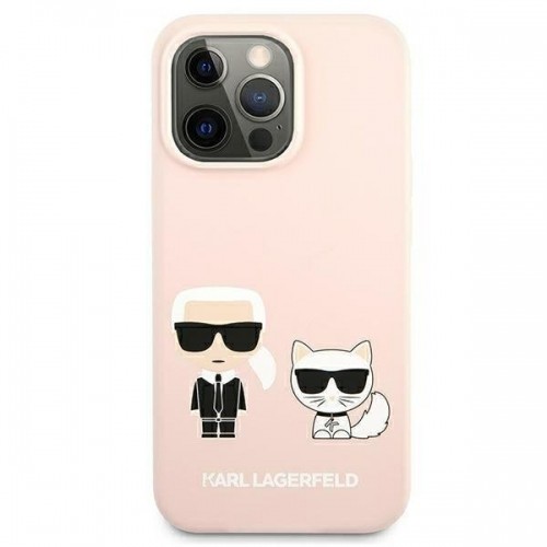 Karl Lagerfeld KLHMP13XSSKCI iPhone 13 Pro Max 6,7" hardcase jasnorÃ³Å¼owy|light pink Silicone Ikonik Karl & Choupette Magsafe image 4